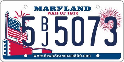 MD license plate 5BJ5073