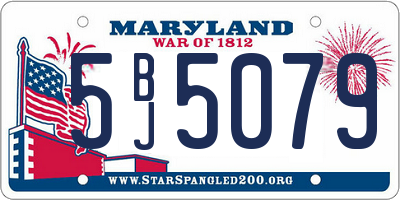 MD license plate 5BJ5079