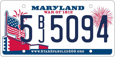 MD license plate 5BJ5094