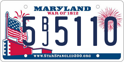 MD license plate 5BJ5110