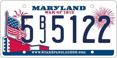MD license plate 5BJ5122