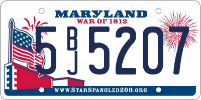 MD license plate 5BJ5207