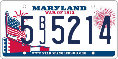 MD license plate 5BJ5214