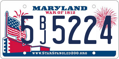 MD license plate 5BJ5224