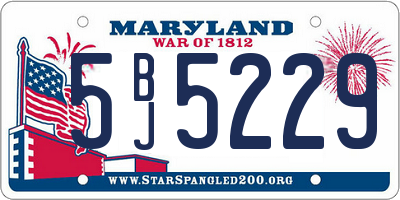 MD license plate 5BJ5229