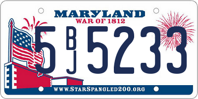 MD license plate 5BJ5233