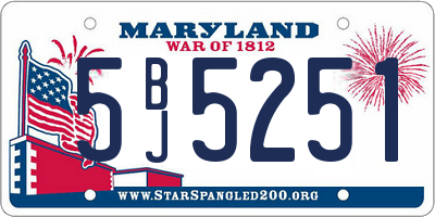MD license plate 5BJ5251