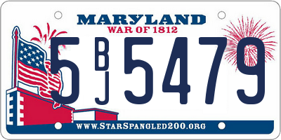 MD license plate 5BJ5479