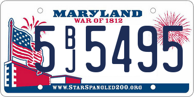 MD license plate 5BJ5495