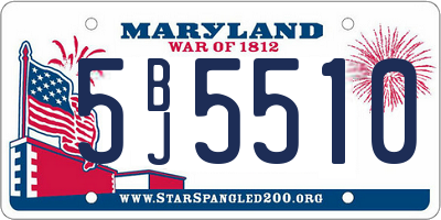 MD license plate 5BJ5510