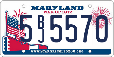 MD license plate 5BJ5570