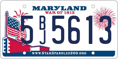 MD license plate 5BJ5613