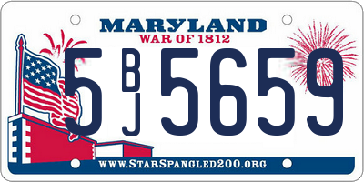 MD license plate 5BJ5659