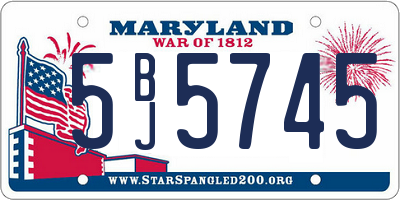 MD license plate 5BJ5745