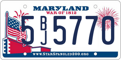 MD license plate 5BJ5770