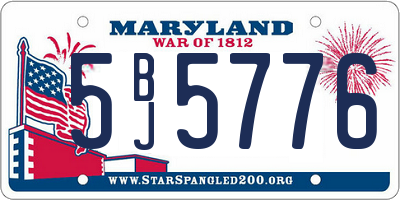 MD license plate 5BJ5776