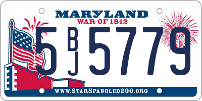 MD license plate 5BJ5779