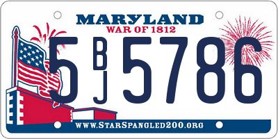 MD license plate 5BJ5786