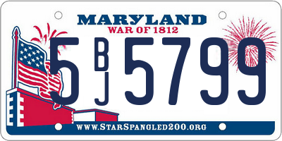 MD license plate 5BJ5799