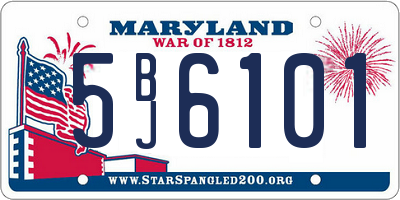 MD license plate 5BJ6101