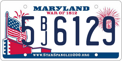 MD license plate 5BJ6129