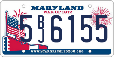 MD license plate 5BJ6155