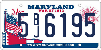 MD license plate 5BJ6195