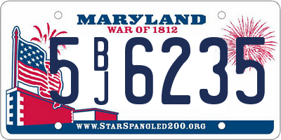MD license plate 5BJ6235