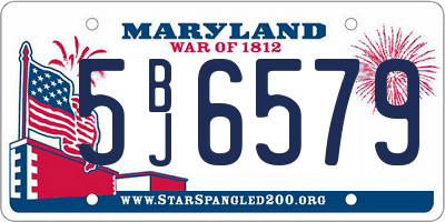 MD license plate 5BJ6579