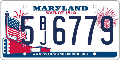 MD license plate 5BJ6779