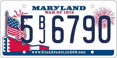 MD license plate 5BJ6790