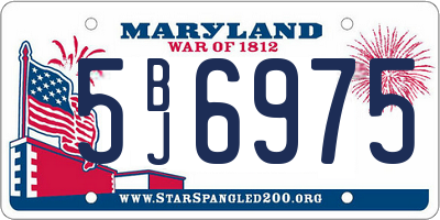 MD license plate 5BJ6975