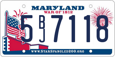 MD license plate 5BJ7118