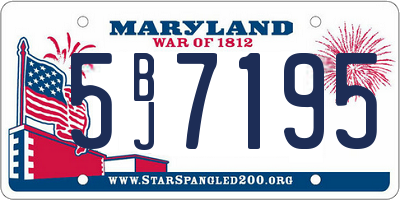 MD license plate 5BJ7195