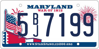 MD license plate 5BJ7199