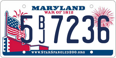 MD license plate 5BJ7236