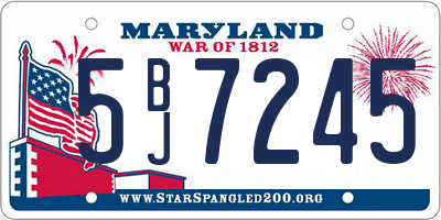 MD license plate 5BJ7245