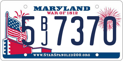 MD license plate 5BJ7370