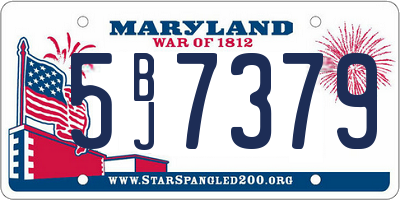 MD license plate 5BJ7379