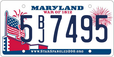MD license plate 5BJ7495