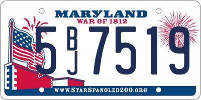 MD license plate 5BJ7519
