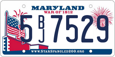 MD license plate 5BJ7529