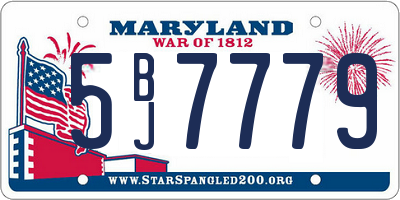 MD license plate 5BJ7779