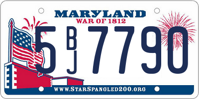 MD license plate 5BJ7790