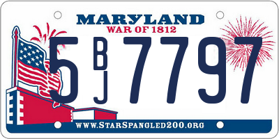 MD license plate 5BJ7797