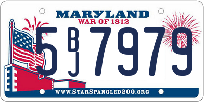 MD license plate 5BJ7979
