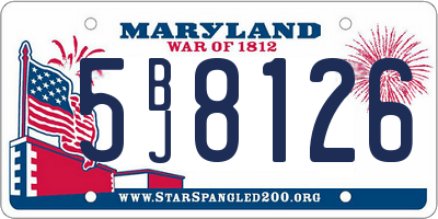 MD license plate 5BJ8126