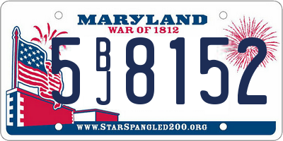 MD license plate 5BJ8152