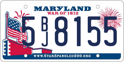MD license plate 5BJ8155