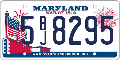 MD license plate 5BJ8295